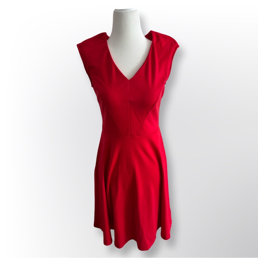New York & Company Coral Fit and Flare Dress | Size XS